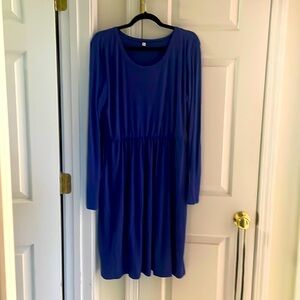 Cute royal blue cotton casual dress XXL.and has POCKETS